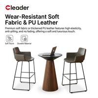 Tabouret de bar de qualité commerciale avec dossier rembourré en tissu, en similicuir PU, avec pieds en métal, pour café, bistrot, comptoir, chaise haute