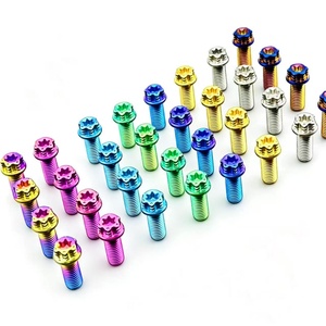 Vis à bride hexagonale fantaisie en titane anodisé coloré M6/M8/M10/M12 pour moto, usinage CNC personnalisé en usine - Product Image 4