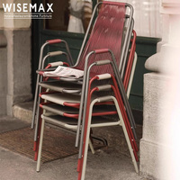 WISEMAX FURNITURE Mobilier d'extérieur moderne et créatif, ensemble de salle à manger de jardin, table de patio, chaise longue avec ottoman pour cour