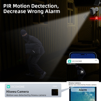 Panneau alimenté par batterie de détection de mouvement 3MP AI pour la sécurité extérieure sans fil Cctv wifi camara solaire
