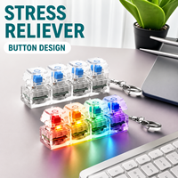 En gros, Porte-clés Fidget à 4 touches de clavier, Bouton LED à pression, Jouet sensoriel portable anti-stress pour les doigts