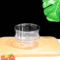 Boîte en plastique de qualité alimentaire chinoise de 13.4cm exquise petite boîte à collation pour le festival de la mi-automne gâteaux de lune pain Transparent vide