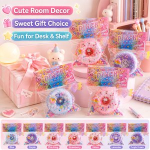 Juguete Blandito en Forma de Donut con Perlas y Chispas, Juguete Antiestrés Suave para Niños de 8 a 13 Años, Unisex, Logotipo Personalizado Disponible - Product Image 4