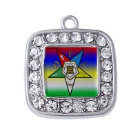 Pendentif étoile de Pâques OES en métal écologique avec strass, bijou maçonnique pour sororité grecque