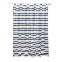 Rideau de douche en PEVA rayé bleu et jaune de style nordique, imperméable, anti-moisissure, épaissi, cloison de salle de bain