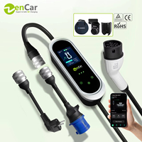 Chargeur de véhicule électrique domestique rapide Zencar ODM modèle Epro 32A AC monophasé, IP66, application intelligente, câble EVSE TPU avec adaptateurs en option
