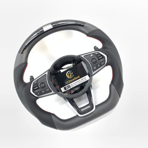 พวงมาลัยคาร์บอนไฟเบอร์แบบด้าน สำหรับ Acura TLX <span class=keywords><strong>MDX</strong></span> TYPE S ปี 2021-2025 อะไหล่ตกแต่งภายในรถยนต์แบบกำหนดเอง พร้อมจอแสดงผล LED - Product Image 2