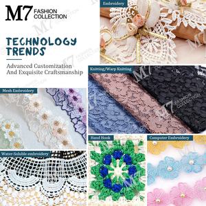 Pestañas blancas <span class=keywords><strong>Crochet</strong></span> Flor francesa Patrón floral grande Ajuste de encaje Chantilly Recorte de encaje de pestañas para ropa - Product Image 4