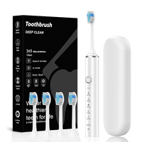 Brosse à dents électrique ultrasonique sans fil souple Brosse à dents électrique Tête de brosse remplaçable Nettoyage des dents