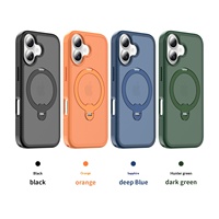 Étui de téléphone magnétique à chargement sans fil avec support invisible rotatif à 360° pour iPhone 14 15 16 Plus 16e 17e 17 Pro Air Pro Max