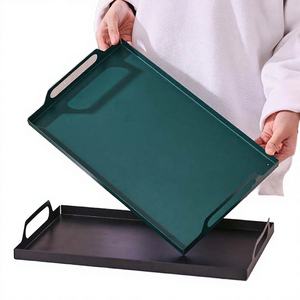 Plato Rectangular Decorativo de Metal Ecológico y Duradero, Diseño Moderno, Esmaltado, para Cena, Fiesta, Hotel, Salón, Bar, Desayuno - Product Image 3