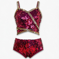 Tenue de performance pour filles, costume de danse à sequins, uniformes de majorettes, vente en gros directe usine, personnalisable