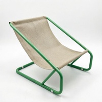 Chaise de plage minimaliste en tissu respirant pour pique-nique, camping, pelouse, jardin et terrasse