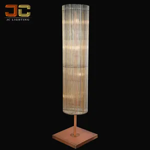 luxury indoor decoration modern antique crystal chandelier stand LED floor lamp for home hotel