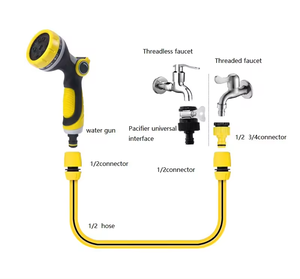 Pistola de Agua de Alta Presión con Boquilla de Manguera de Jardín de 10 Modos de Uso Pesado para Regar Plantas y Césped - Product Image 6