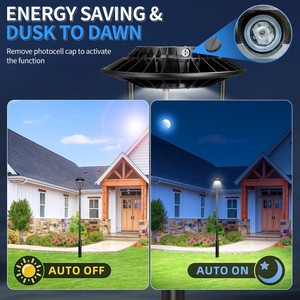 <b>LED</b> AREA <b>LIGHT</b> 100W/80W/60W NGT Outdoor Post <b>Light</b> Waterproof Cast Aluminium Lamp Post <b>Light</b> Fixture for Garden Yard Driveway - Product Image 5