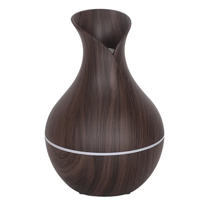 Humidifier <span class=keywords><strong>Mini</strong></span> Portable Aroma Terapi Ultrasonic Cold Mist 200ml dengan Desain Kayu dan USB untuk Rumah - Product Image 2