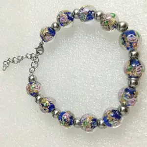 Europe America Lady's Favorite Top Trendy DIY Multi Colored Qata Chamilia Glass Beads Elastic Rope Cord Bracelet
