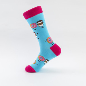 Chaussettes mi-mollet à motifs colorés <span class=keywords><strong>Funky</strong></span> Happy Street Style Fashion Crew <span class=keywords><strong>Bas</strong></span> en coton peigné pour personnes Chaussettes mi-mollet 2025 - Product Image 6