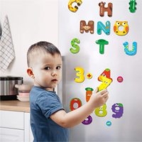 Huruf magnetik mainan Styling hewan untuk anak-anak magnet kulkas tongkat kertas warna-warni ABC alfabet Set mainan Upper