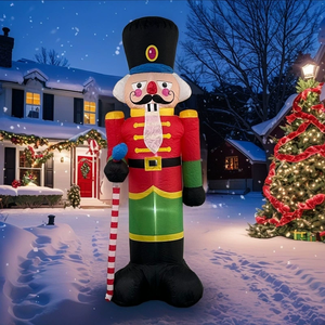 Décoration de Noël gonflable en forme de <span class=keywords><strong>casse</strong></span>-<span class=keywords><strong>noisette</strong></span> avec lumières LED et logo imprimable, attirant l'attention - Product Image 3