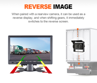 Moniteur de sauvegarde de camion de 7 pouces, écran LCD TFT CVBS à écran partagé 2CH avec aide à la marche arrière pour véhicule utilitaire, bus, camionnette, remorque