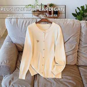 Camisa/Blusa de Punto Transparente de Color Sólido para Mujer, Talla Grande, Estilo Casual de Otoño, Anti-Pilling, Viscosa/Poliéster, 380g, Cierre de un Solo Botón - Product Image 2