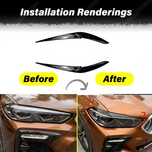 Kit de sourcils de phares pour voitures BMW G05 G06 30i 30d 35i 35d 40i 40d 45e M50i M50d 2018 2019 2020 2021 2022 2023 2024 2025 - Product Image 2