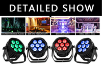 SHEHDS alliage 7x12w RGBW Led Par lumière extérieure éclairage professionnel ensemble pour Disco Dj fête bar étanche Led Par lumières