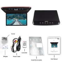 Écran tactile HD 1080P de 13,3 pouces compatible Android Auto, moniteur de voiture mural, lecteur MP5 stéréo, montage au plafond
