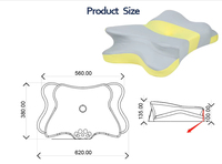 Bantal Ergonomis Kontur Servikal Busa Memori Orthopedi OEM ODM yang Dapat Disesuaikan, Bebas Bau, Penyangga Leher untuk Tidur Menyamping dan Telentang