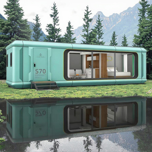 Capsule spatiale S70, cabine au design minimaliste avec grande fenêtre en verre, pod <span class=keywords><strong>de</strong></span> vie modulaire pour les stations balnéaires et les zones panoramiques - Product Image 4