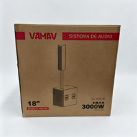 [VAMAV] XPECTRA 1500] Enceinte motorisée pour scène à colonne active en bois, 18 pouces, haute puissance, système de sonorisation professionnel pour DJ et concerts, 1 500W RMS