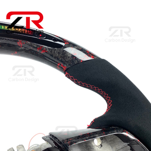 Volant de voiture en fibre de carbone véritable forgée, personnalisé, sport, LED, pour Kia Stinger GT GTS, 2018-<span class=keywords><strong>2022</strong></span> - Product Image 2