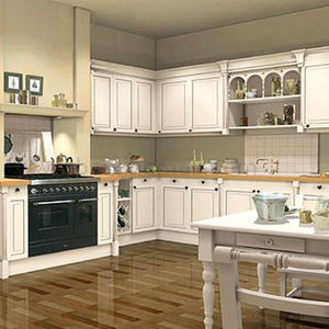 装饰豪华白色摇床pvc现代高光丙烯酸设计厨房橱柜套装中国制造 - Product Image 3