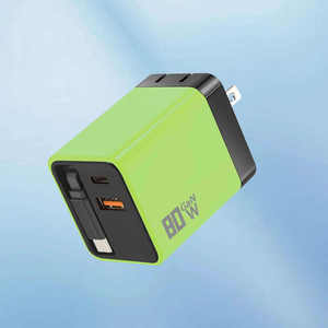 อะแดปเตอร์ชาร์จเร็ว Universal High Speed 80W GaN พร้อมสาย Type-C ในตัว รองรับ PD3.1 ชาร์จเร็วหลายพอร์ต สำหรับอุปกรณ์โทรศัพท์ - Product Image 1