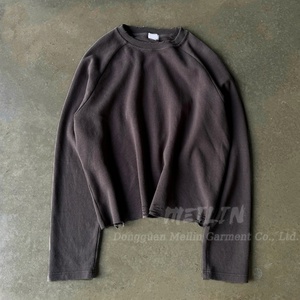 Clothing Manufacturer Custom <b>Shirt</b> Heavy Cotton Drop Shoulder Jersey Blank Plain Oversized <b>Waffle</b> Knit Long Sleeve t <b>Shirts</b> Men - Product Image 1