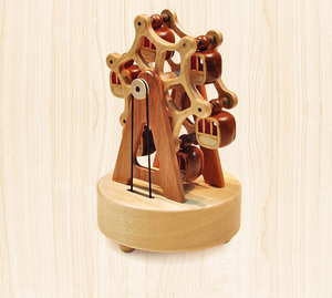 Rueda de La Fortuna redonda de madera, carrusel, caja de música, forma de gato de La Fortuna, batería de manivela para cumpleaños y Regalos divertidos - Product Image 2