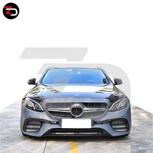 Kit de pare-chocs avant et arrière pour mercedes classe <span class=keywords><strong>E</strong></span> w213, combinaison de corps à coupe haute E63 AMG, jupes latérales, 2016 — 2019, offre spéciale - Product Image 4