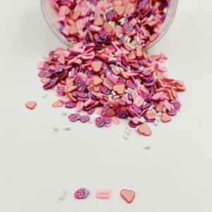 1kg/Sac Promotionnel : Tranches de Pâte Polymère Rose Cœur de Haute Qualité pour DIY, Colle Crème, Nail Art et Artisanat – Vente en Gros - Product Image 1