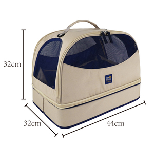 Brown Removable <b>Pet</b> Travel Tote and Bed 2 in 1, Breathable Durable <b>Carrier</b> with 2 Cushion Choices for Cats and Dogs - Product Image 2