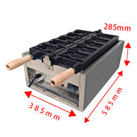 Nouvelle conception, gaufrier 5 en 1 à gaz et électrique en forme de poisson à bouche ouverte, machine à gaufres Taiyaki pour cornets de crème glacée