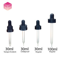 Pipettes en verre LANJING 1 ml/2 ml avec collier en PP, bouchons de pipette en verre marqués pour l'emballage d'huiles essentielles