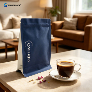 Bolsa <span class=keywords><strong>de</strong></span> <span class=keywords><strong>Café</strong></span> Personalizada con Impresión, <span class=keywords><strong>de</strong></span> Grado Alimenticio, con Válvula <span class=keywords><strong>de</strong></span> Desgasificación Unidireccional, para Granos <span class=keywords><strong>de</strong></span> <span class=keywords><strong>Café</strong></span> Tostados, con Fondo Plano y Base Plana - Product Image 1