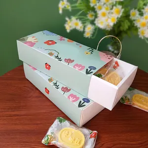 Biscuit Pineapple Crisp Egg Yolk Crisp Gift Pastry Drawer Type Paper Rectangular Gift Box Empty