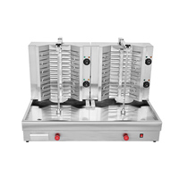 Mesin Shawarma Listrik Stainless Steel Manual, Peralatan Kebab Doner Ramah Lingkungan 220V untuk Penggunaan Komersial Restoran