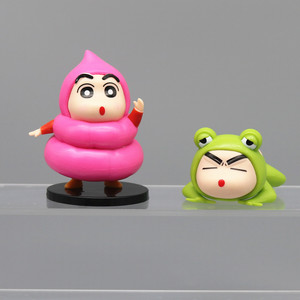 Figuras de Acción, Adornos de Pastel de Mesa con Diseño de Vaca, Rana y Shin Chan, Figura de Acción de PVC, Decoración Personalizada - Product Image 5