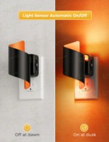 Lampes de nuit modernes LOHAS, style applique murale, ambre, à intensité variable, 2300K, lumière de nuit à brancher pour chambre à coucher, escalier, couloir