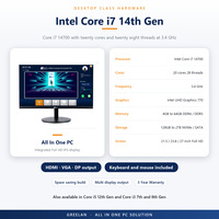 PC Todo en Uno de Escritorio Intel Core I7 14ª Gen. Solución Completa para Laboratorio de Idiomas, Enseñanza Interactiva, No Requiere Servidor
