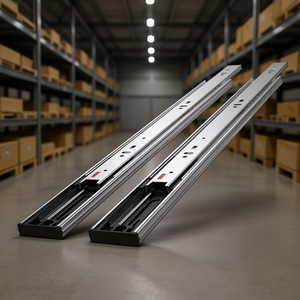 Drawer Slides 18-Inch Steel Ball Bearing Full Extension Heavy Duty Soft Close <b>Side</b> Mount Warehouse Use - Product Image 2